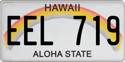 HI license plate EEL719