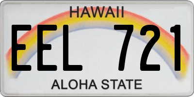 HI license plate EEL721