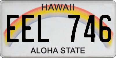 HI license plate EEL746