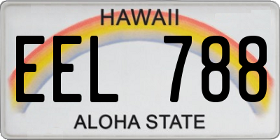 HI license plate EEL788
