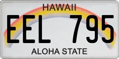 HI license plate EEL795