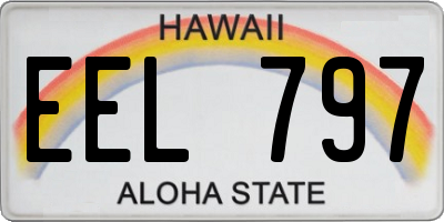 HI license plate EEL797
