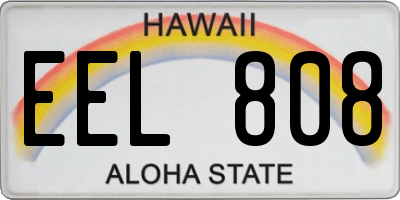 HI license plate EEL808