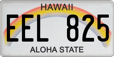 HI license plate EEL825