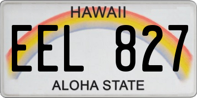 HI license plate EEL827