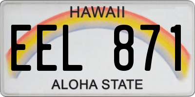 HI license plate EEL871