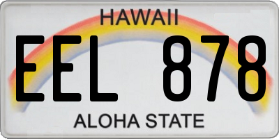 HI license plate EEL878