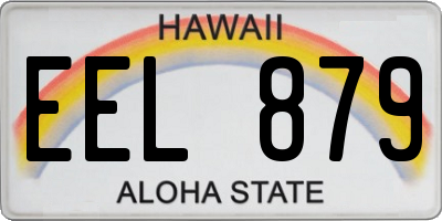 HI license plate EEL879