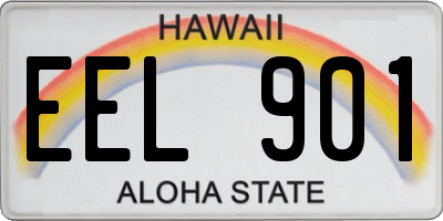 HI license plate EEL901