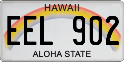 HI license plate EEL902