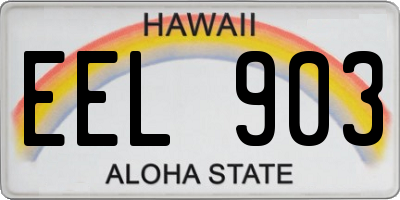 HI license plate EEL903