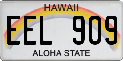 HI license plate EEL909