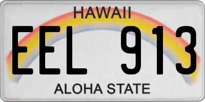 HI license plate EEL913