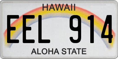 HI license plate EEL914