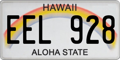 HI license plate EEL928