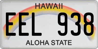 HI license plate EEL938