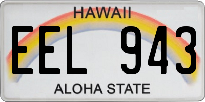 HI license plate EEL943