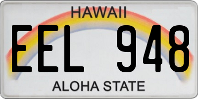 HI license plate EEL948