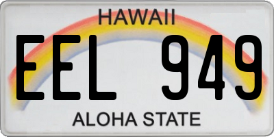 HI license plate EEL949
