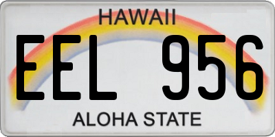HI license plate EEL956