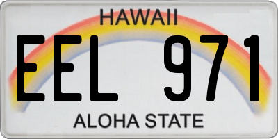 HI license plate EEL971