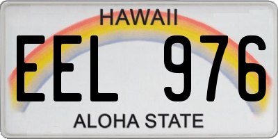HI license plate EEL976