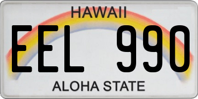 HI license plate EEL990