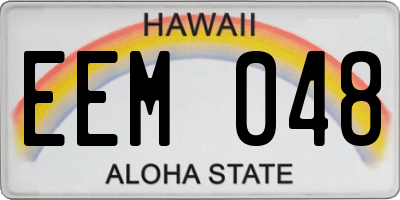 HI license plate EEM048