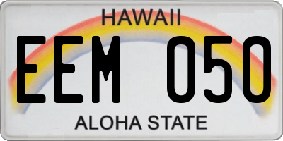 HI license plate EEM050