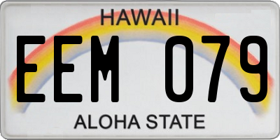HI license plate EEM079