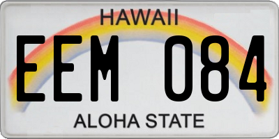 HI license plate EEM084