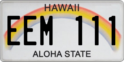 HI license plate EEM111