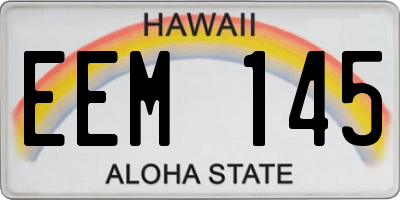 HI license plate EEM145
