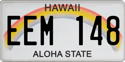 HI license plate EEM148