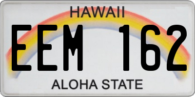 HI license plate EEM162