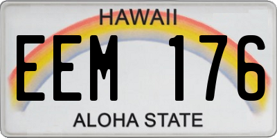 HI license plate EEM176