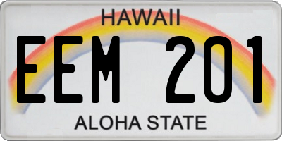 HI license plate EEM201