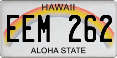 HI license plate EEM262