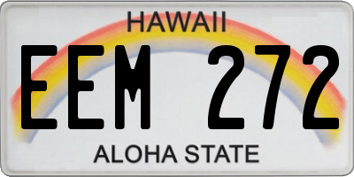 HI license plate EEM272