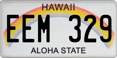 HI license plate EEM329