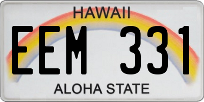 HI license plate EEM331
