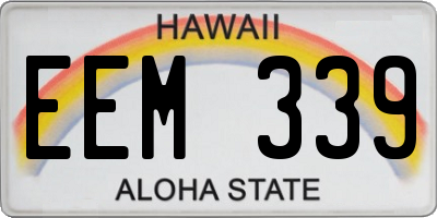 HI license plate EEM339