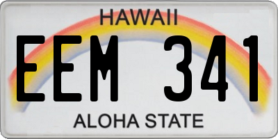 HI license plate EEM341