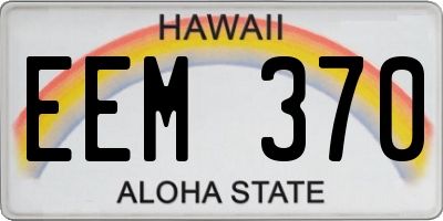 HI license plate EEM370