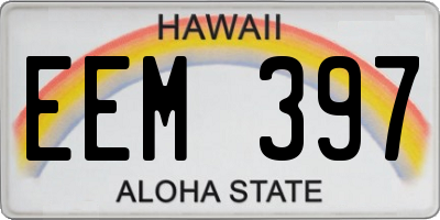 HI license plate EEM397