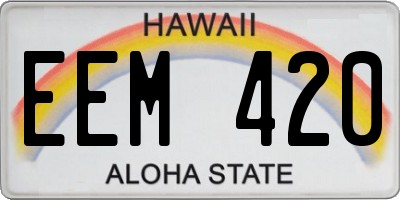 HI license plate EEM420