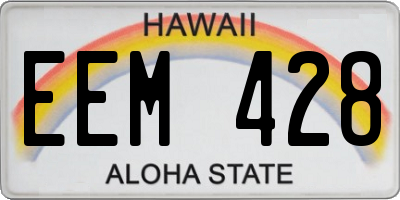 HI license plate EEM428