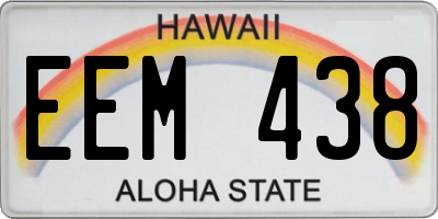 HI license plate EEM438