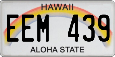 HI license plate EEM439