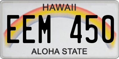 HI license plate EEM450